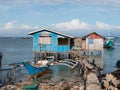 Fishing village in The Philippines Royalty Free Stock Photo